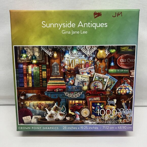 Crown Point Graphics Sunnyside Antiques 1000 Piece Jigsaw Puzzle By Gina Lee - Picture 1 of 6